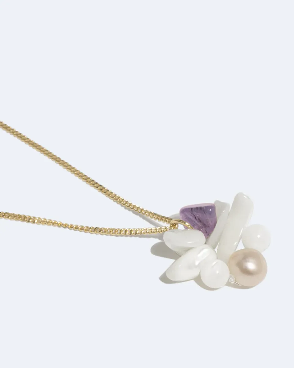 Completedworks Unnecessary Drama collier perle améthyste vermeil