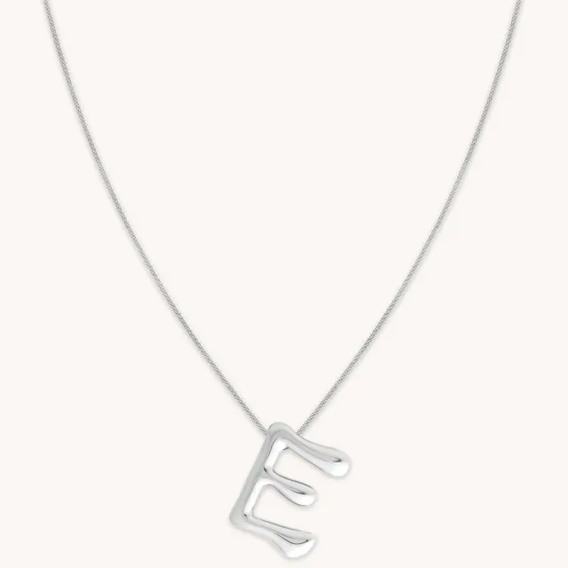 Astrid & Miyu E Initial Bold collier argenté initiale E