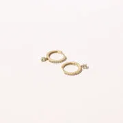 Astrid & Miyu Topaz Charm créoles topaze or massif