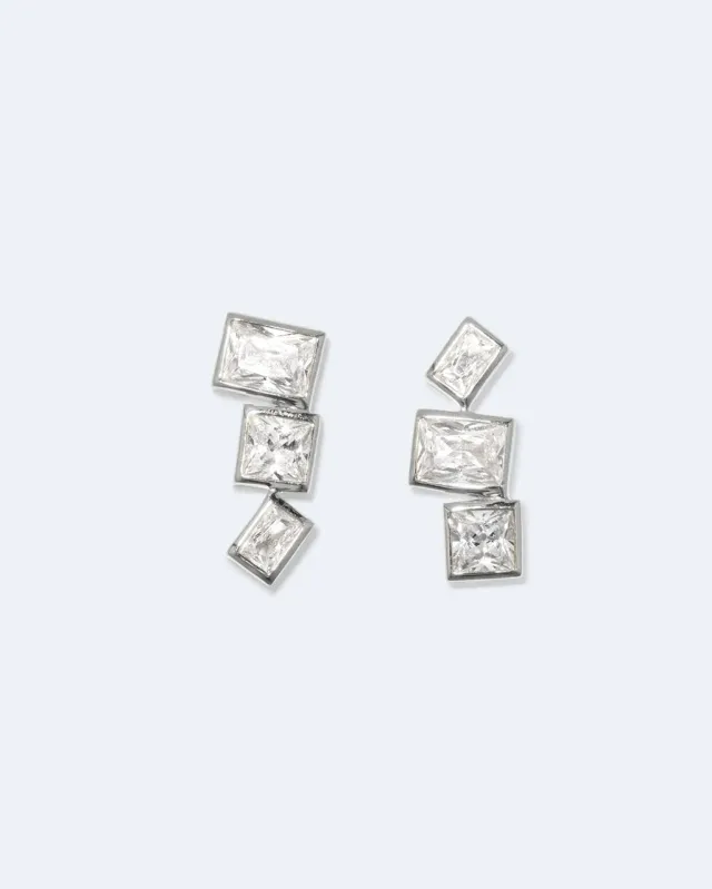 Completedworks How to Get a Low Score at Tetris boucles d’oreilles argent zircone