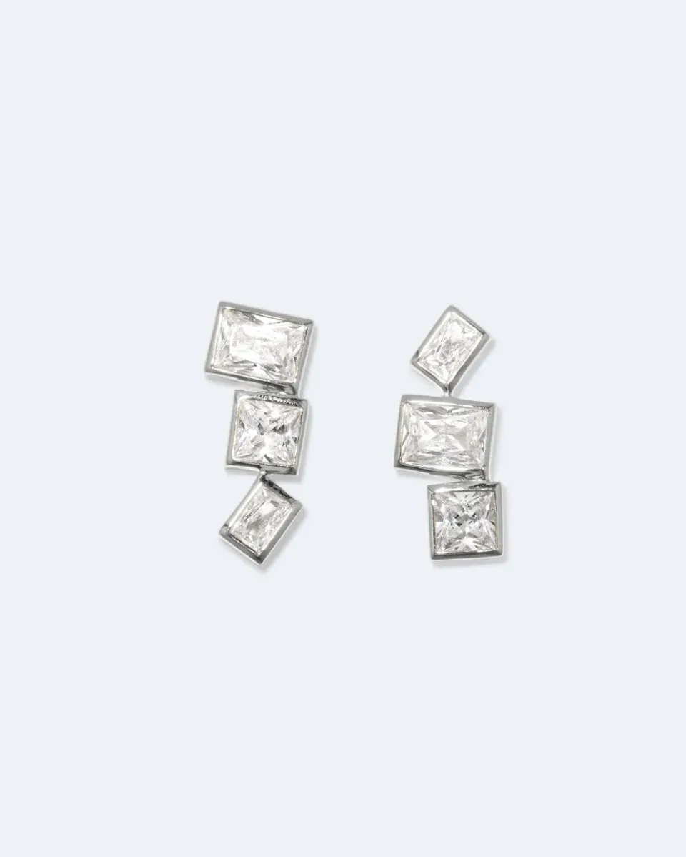 Completedworks How to Get a Low Score at Tetris boucles d’oreilles argent zircone