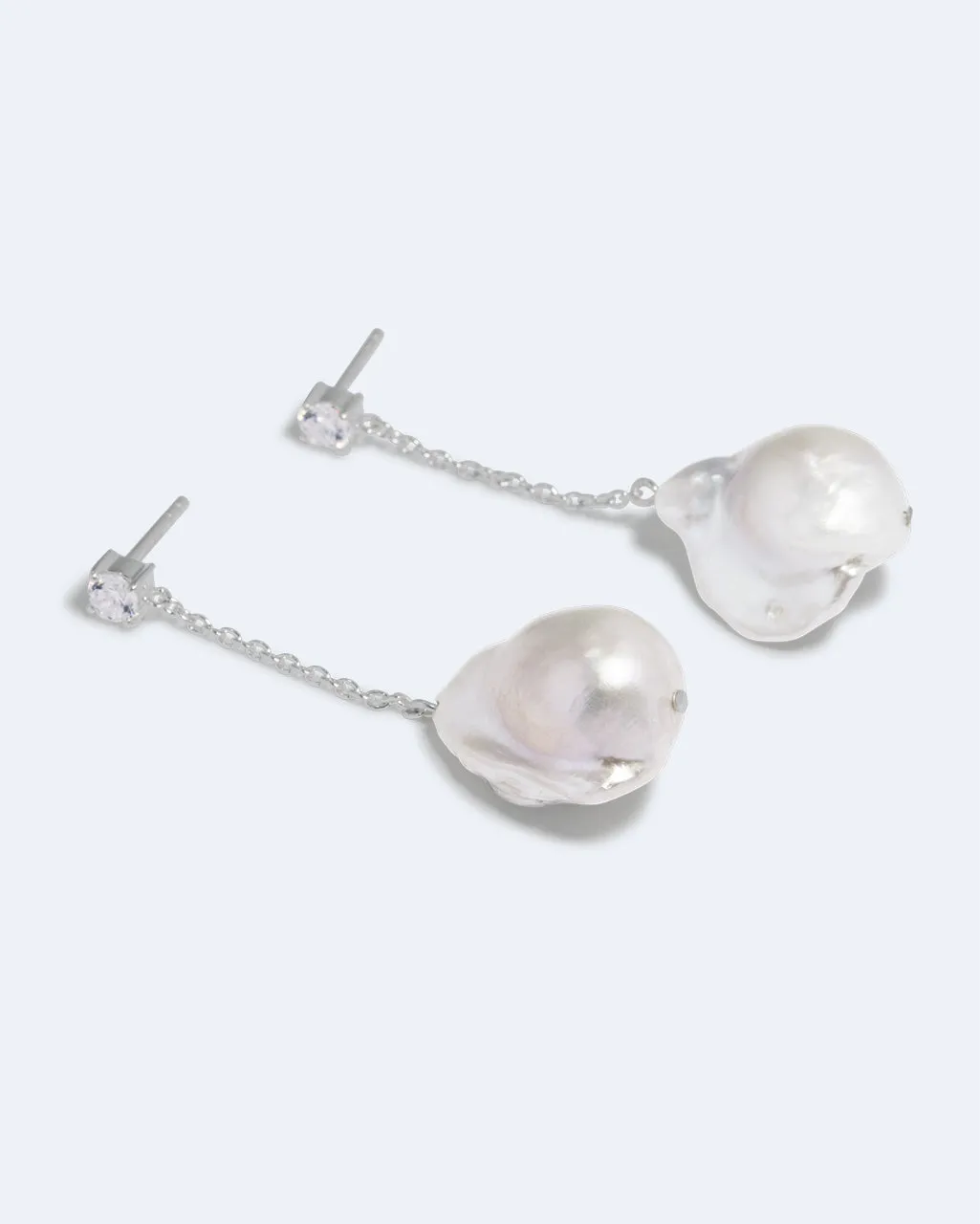 Completedworks Boulder boucles perle zirconia argent