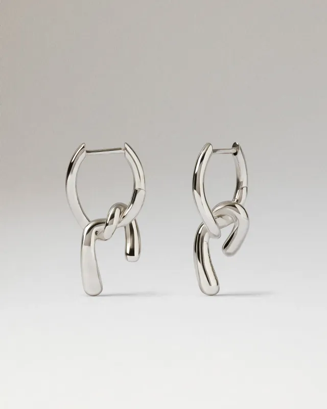 PDPAOLA Mini Twist créoles argent torsadées 27 mm