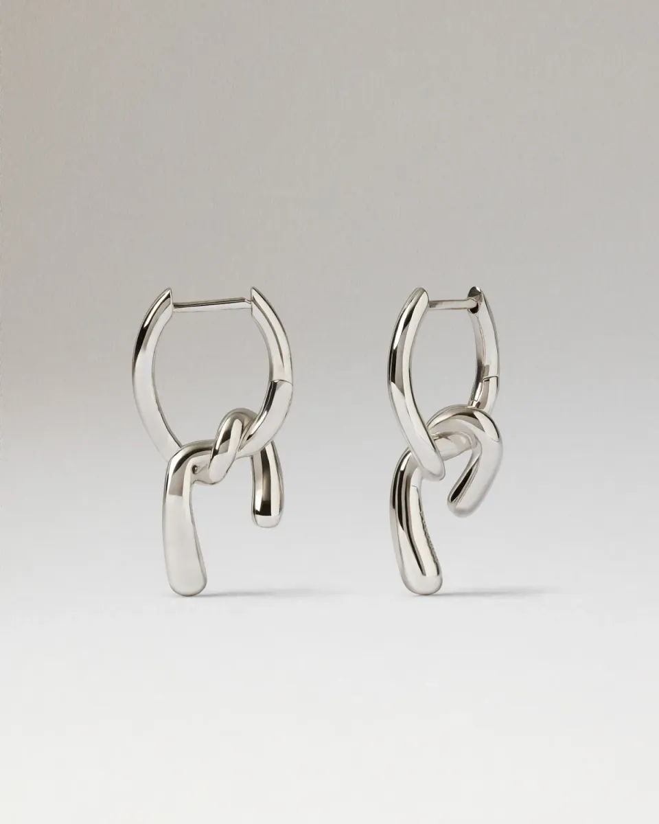 PDPAOLA Mini Twist créoles argent torsadées 27 mm