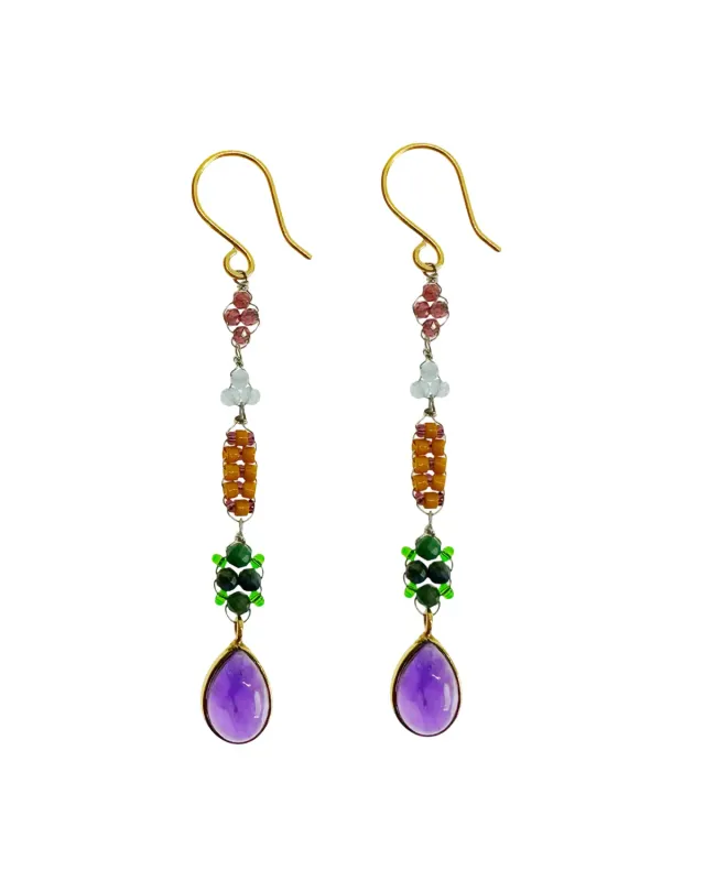 Le Fourbi de Capucine N43 boucles d'oreilles pendantes 5,9 cm