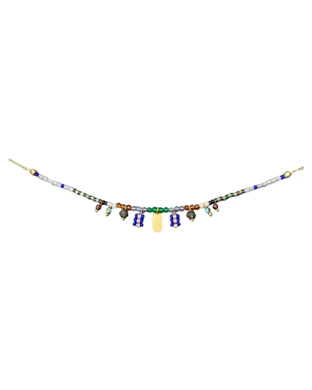 Le Fourbi de Capucine LF87 collier pirite améthyste doré