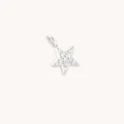 Astrid & Miyu Pavé Star charm étoile or blanc 9 carats