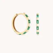 Astrid & Miyu Ridged Hoops créoles or massif