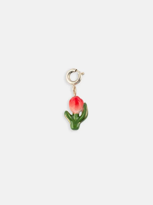 Nach Charm's Tulipe Rouge charm porcelaine 25 mm