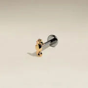 Astrid & Miyu Seahorse piercing titane doré