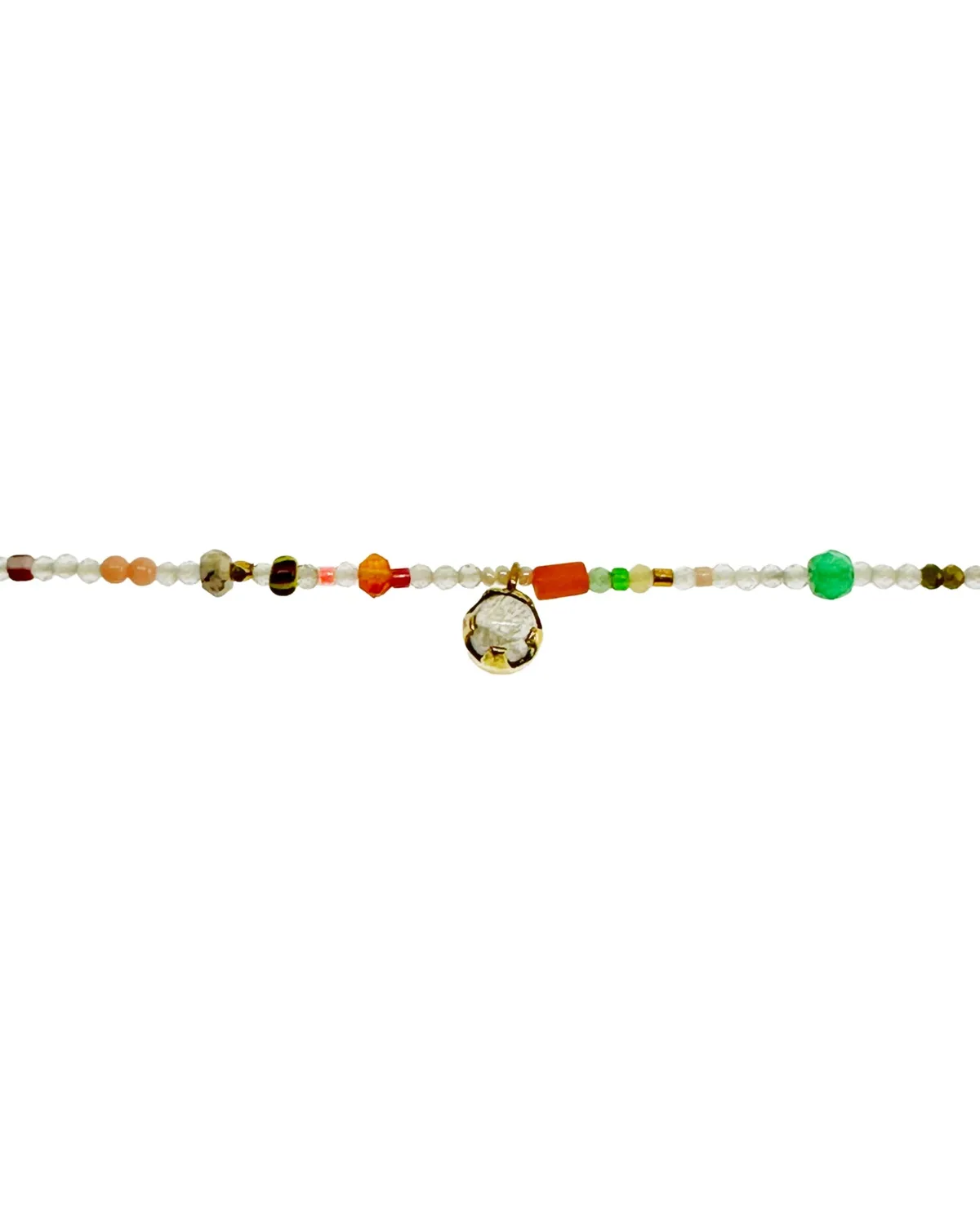 Le Fourbi de Capucine BEL17 bracelet péridot pierre de lune