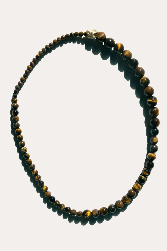 Completedworks Tidelands collier œil de tigre vermeil
