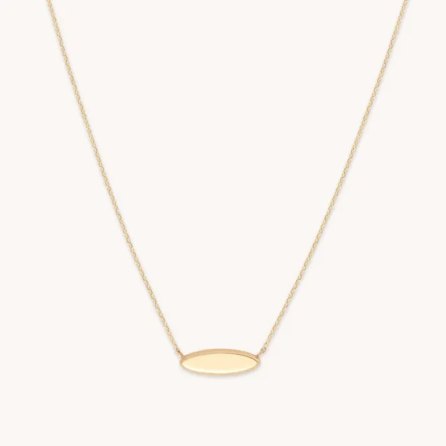 Astrid & Miyu ID Pendant collier plaque or massif
