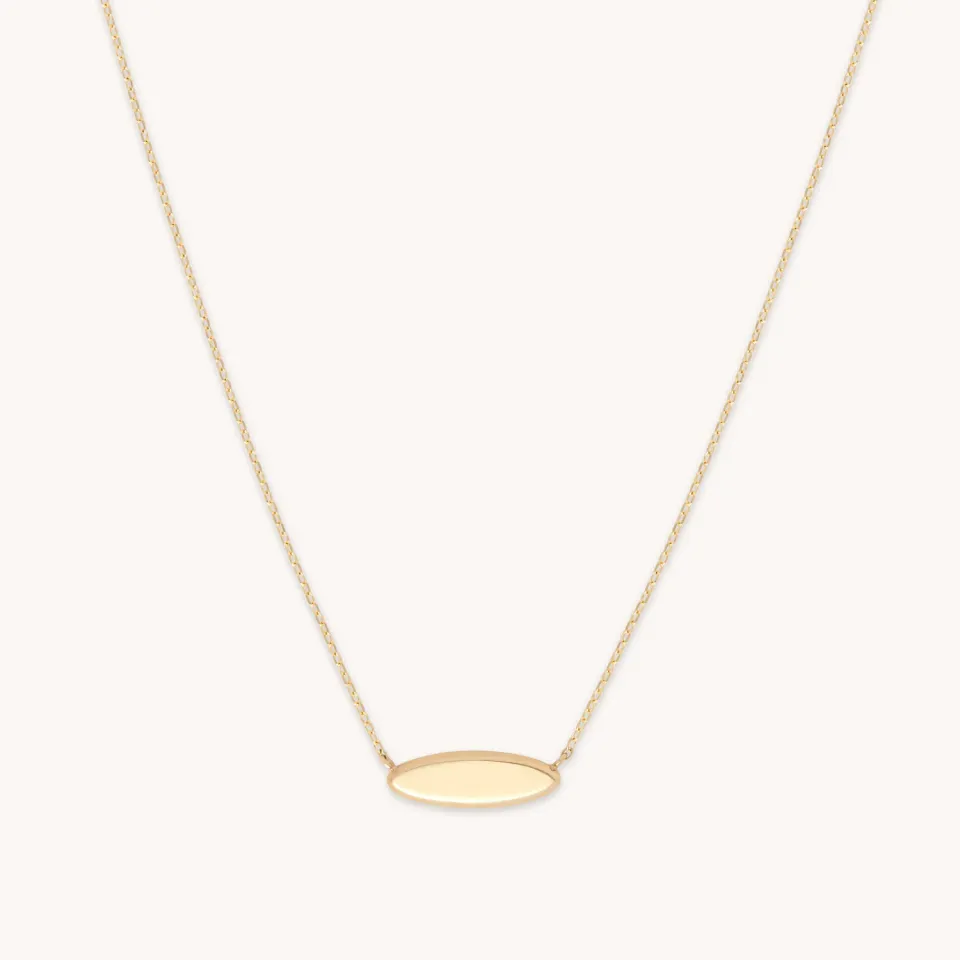 Astrid & Miyu ID Pendant collier plaque or massif