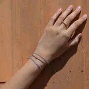 Astrid & Miyu Aquamarine March bracelet perles or massif
