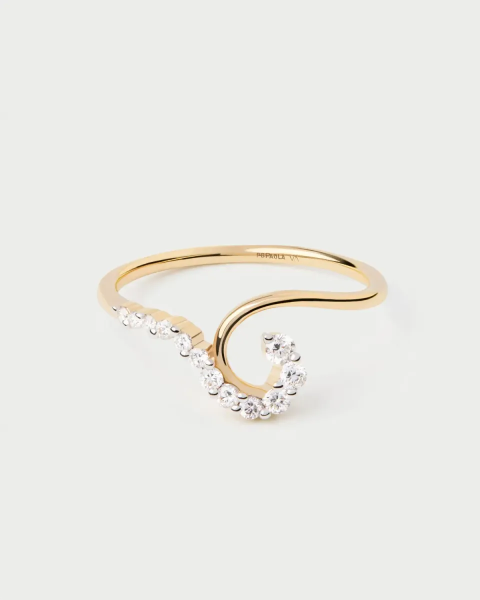 PDPAOLA Gaia bague or diamants 0,2 ct
