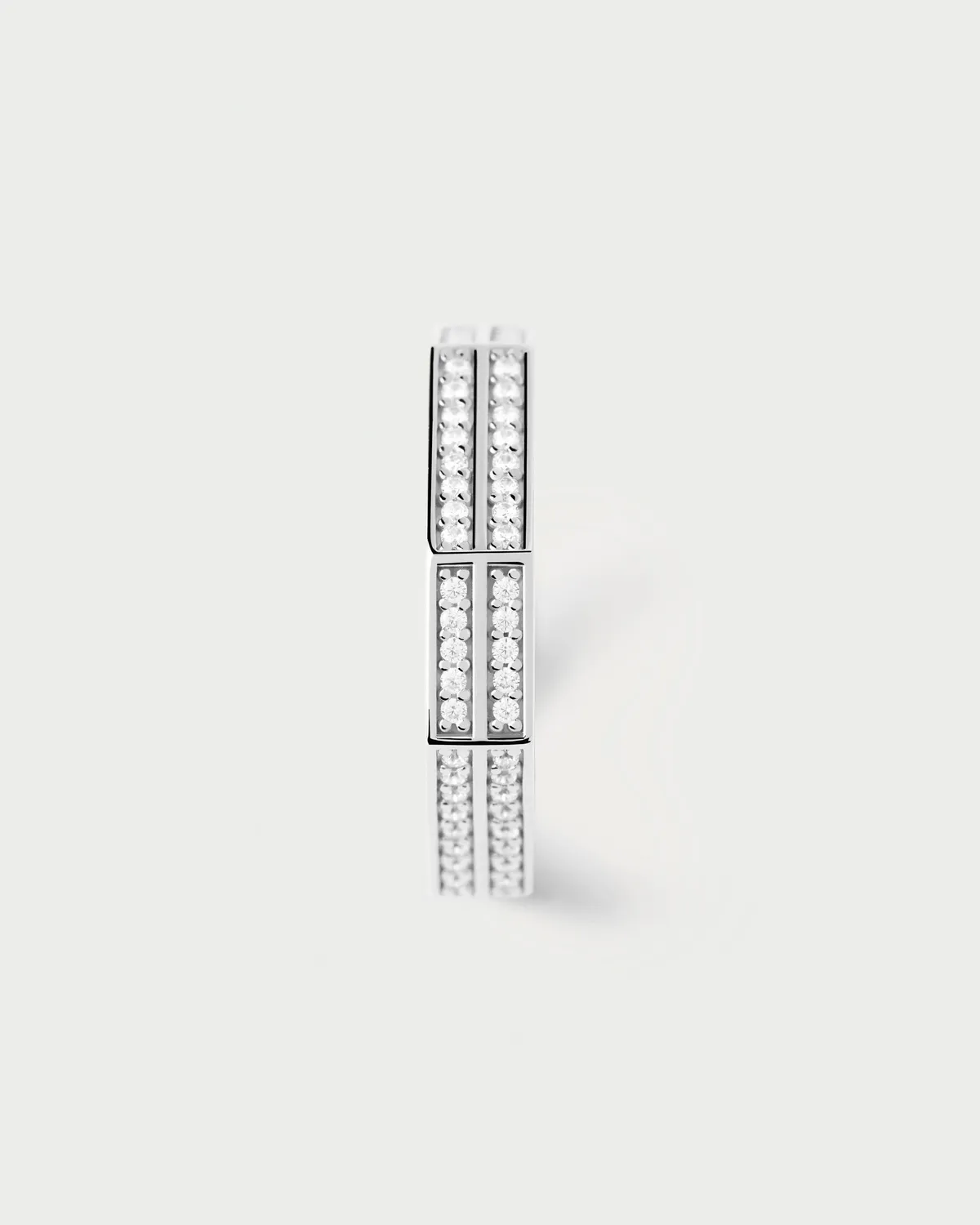 PDPAOLA Olympia bague argent zirconia blanche taille 8-18