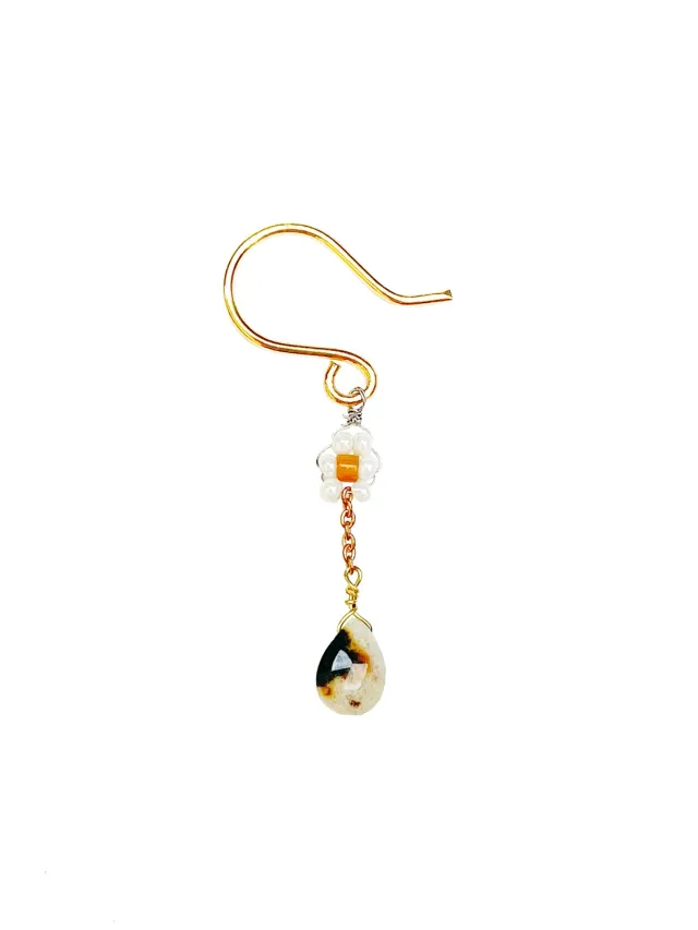 Le Fourbi de Capucine FDC419 boucles d’oreilles jaspe dalmatien