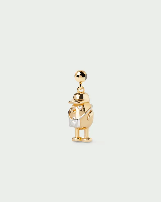 PDPAOLA Photographer charm zircon blanc