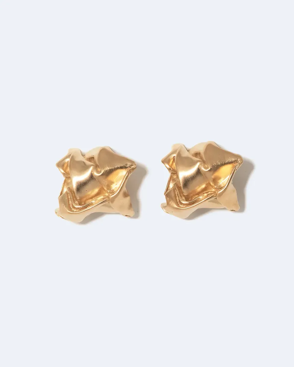 Completedworks Crunched boucles d'oreilles vermeil or jaune