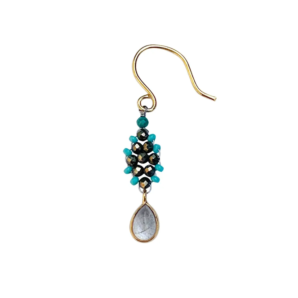 Le Fourbi de Capucine FDC144 boucles d'oreille labradorite