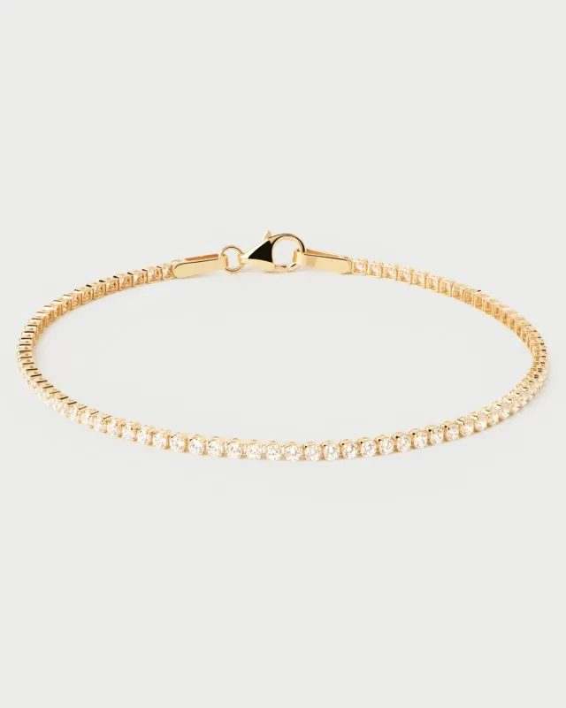 PDPAOLA Tennis bracelet or 18 carats diamants 18,5 cm