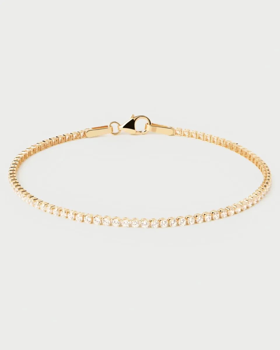 PDPAOLA Tennis bracelet or 18 carats diamants 18,5 cm