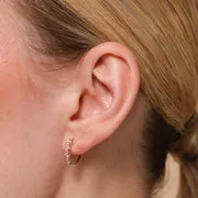 Astrid & Miyu Celestial Crystal Hoop créoles or rose 11,5mm