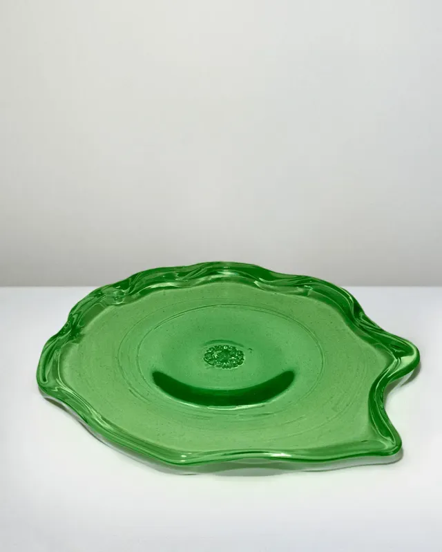 Completedworks Pond plat verre vert feuille grand