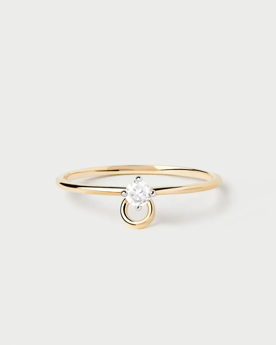 PDPAOLA Ari bague solitaire diamant or taille 12