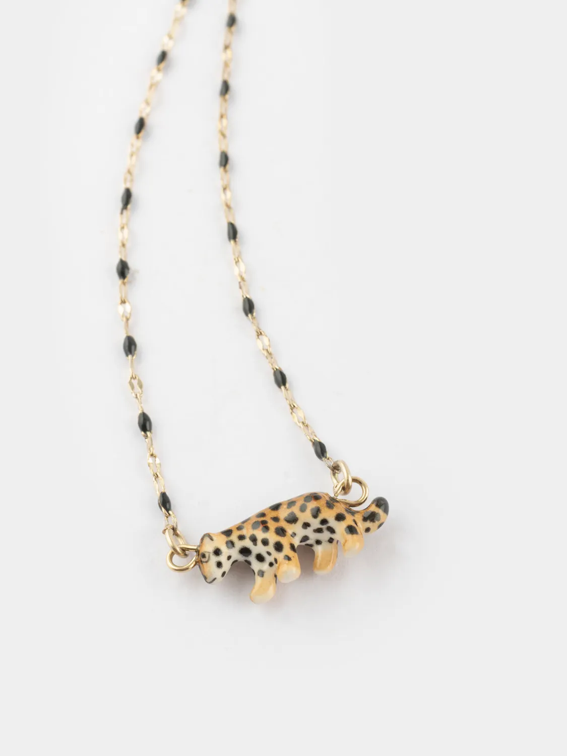 Nach Bijoux léopard bracelet perles porcelaine élastique