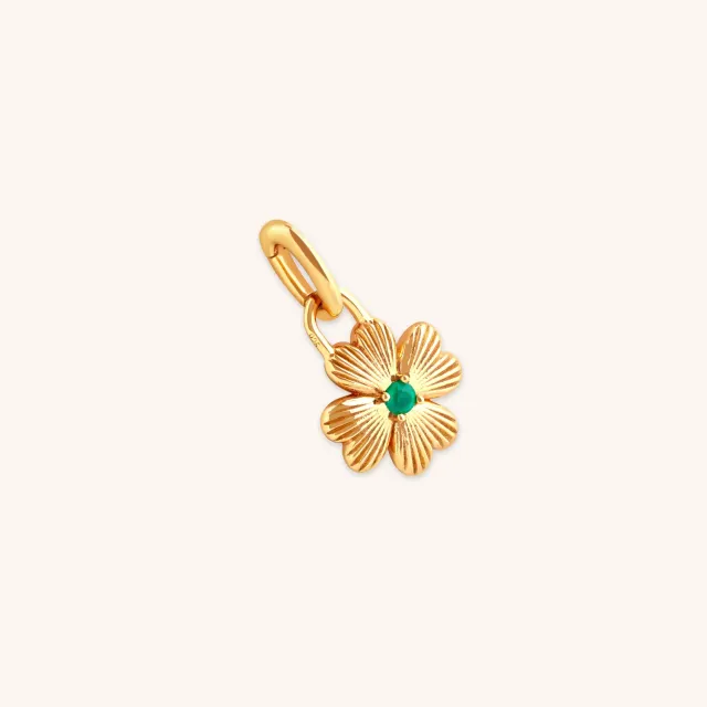 Astrid & Miyu Clover Clip Charm breloque dorée trèfle