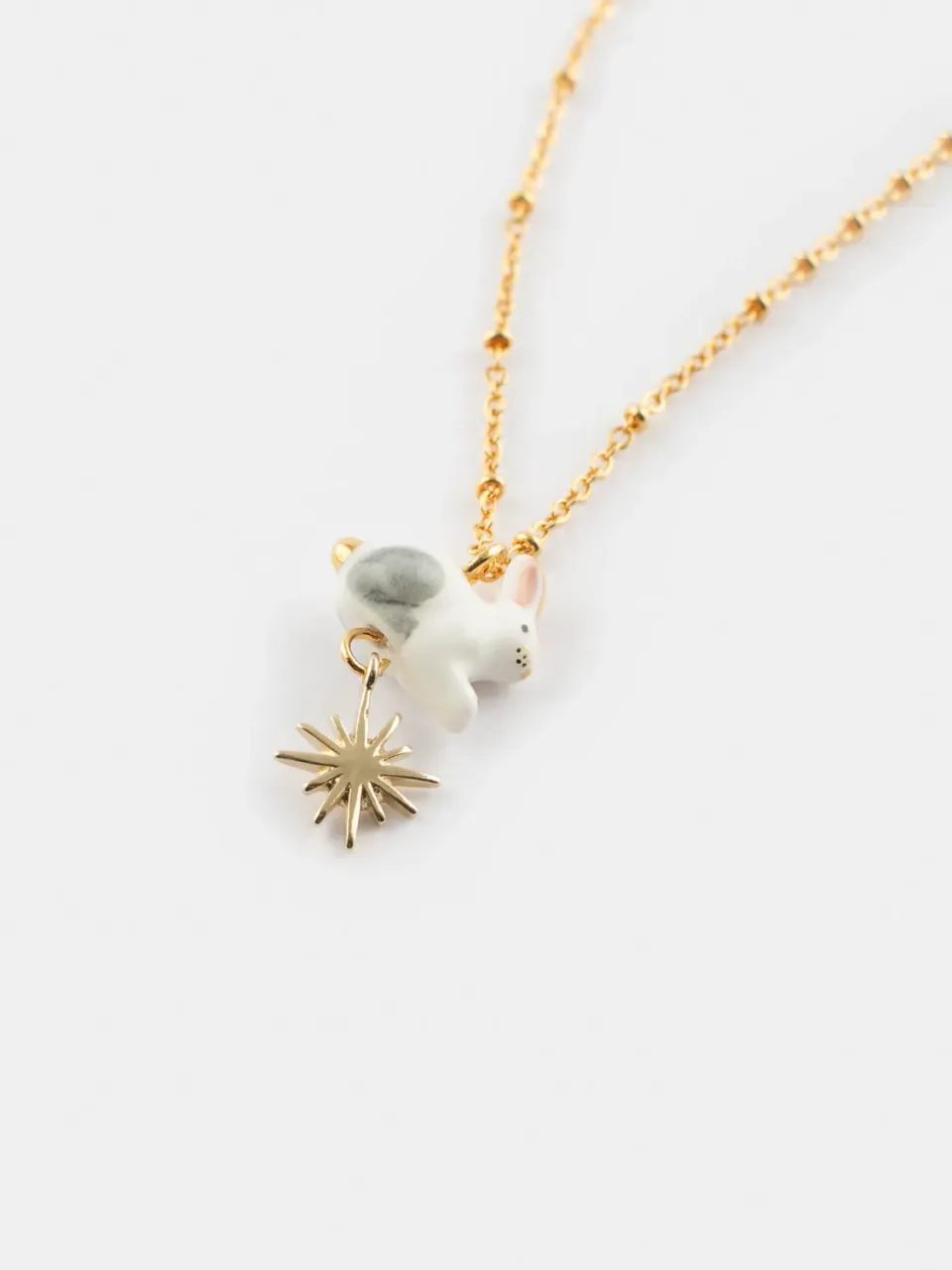 Nach Arctique lièvre polaire collier porcelaine 48 cm