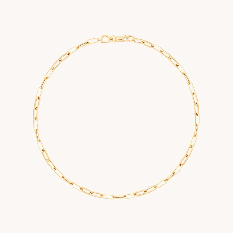 Astrid & Miyu Piccadilly Story Chain bracelet cheville or jaune