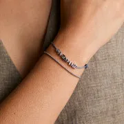 Astrid & Miyu M Initial breloque or blanc massif