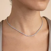 Astrid & Miyu Gleam Tennis Chain collier tennis argenté