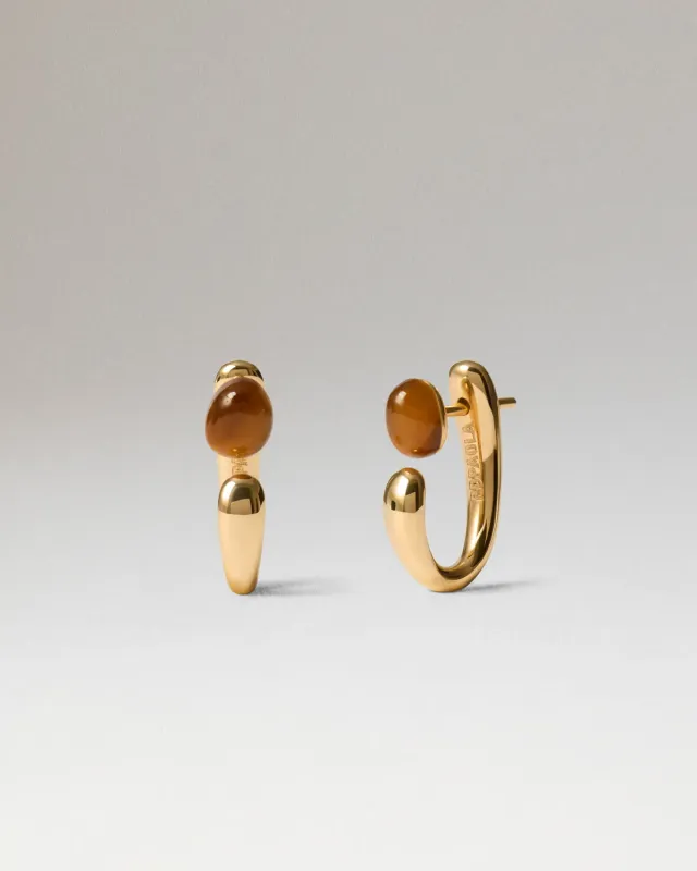 PDPAOLA Nova boucles d'oreilles œil de tigre