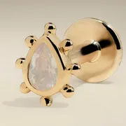Astrid & Miyu Moonstone Beaded piercing or massif