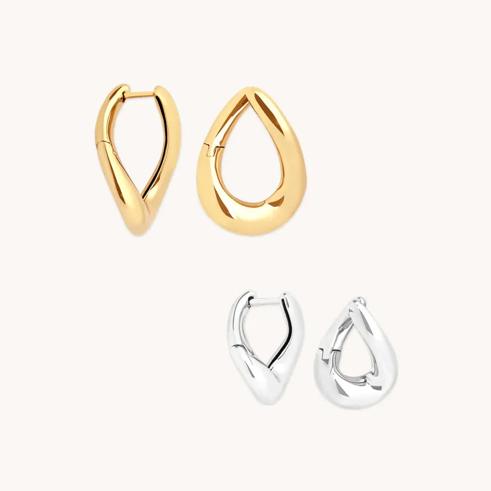 Astrid & Miyu Molten Hoops lot créoles métal mixte