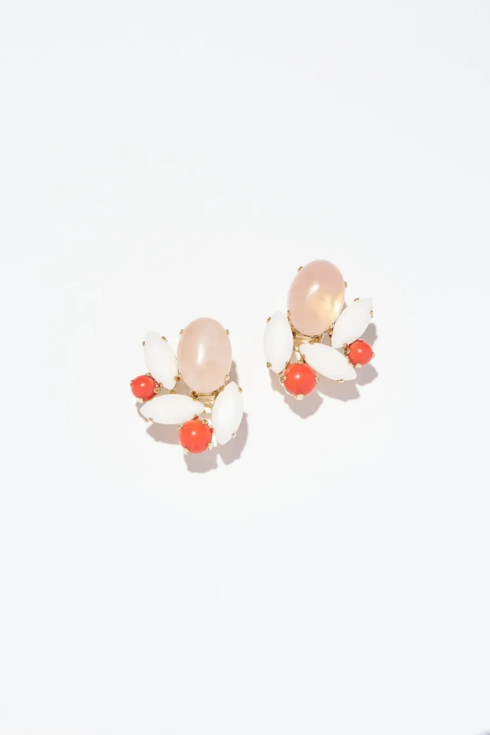 Philippe Ferrandis Croisette boucles d'oreilles clips dorées