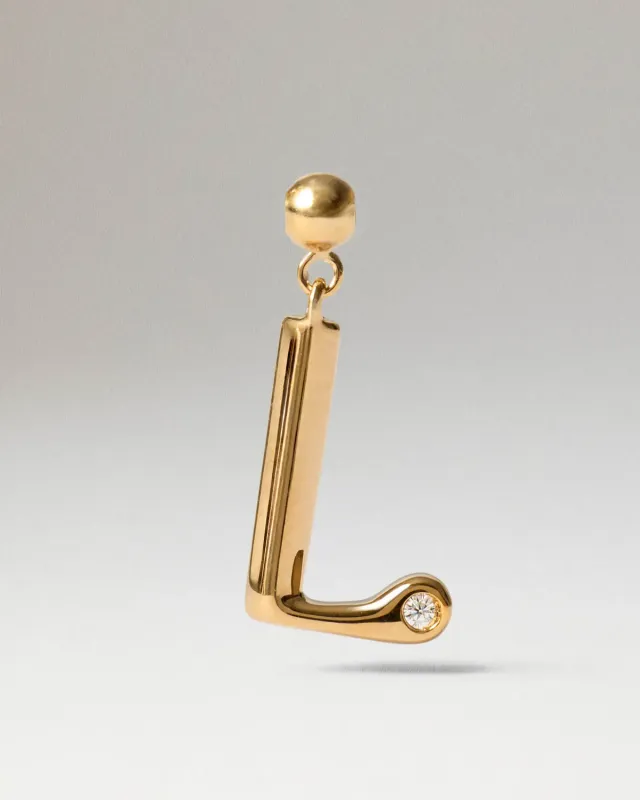 PDPAOLA Charms Initial L breloque dorée lettre L