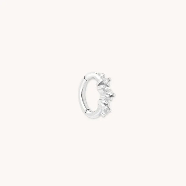Astrid & Miyu Cluster Topaz Rook Hoop piercing or blanc