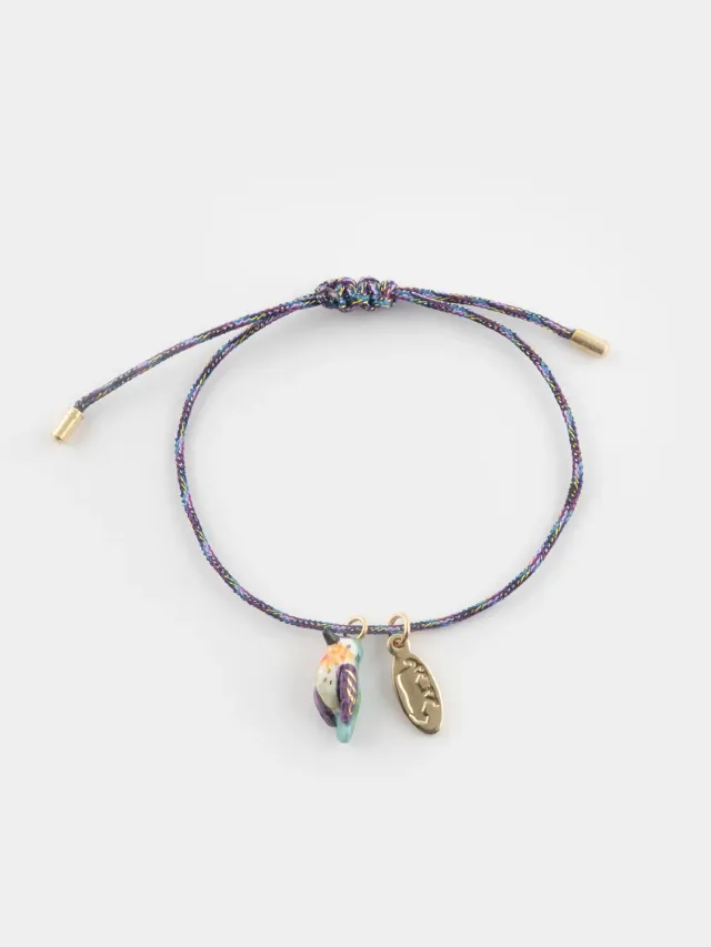 Nach Bijoux Anna colibri bracelet cordon coloré réglable