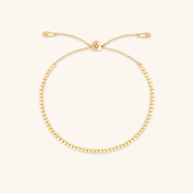 Astrid & Miyu Beaded Bracelet perles or massif