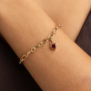 Astrid & Miyu Red Heart charm doré cœur rouge