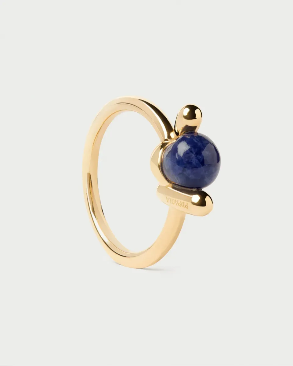 PDPAOLA Nexus bague sodalite bleu nuit