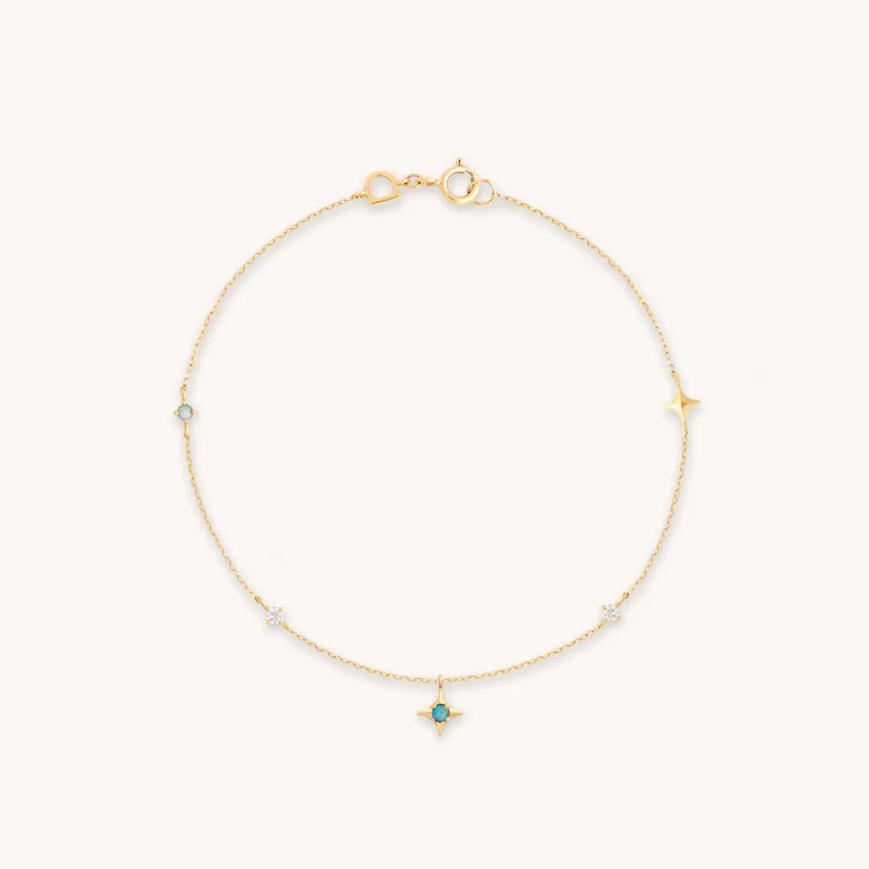 Astrid & Miyu Cosmic Star Opal bracelet or massif charms
