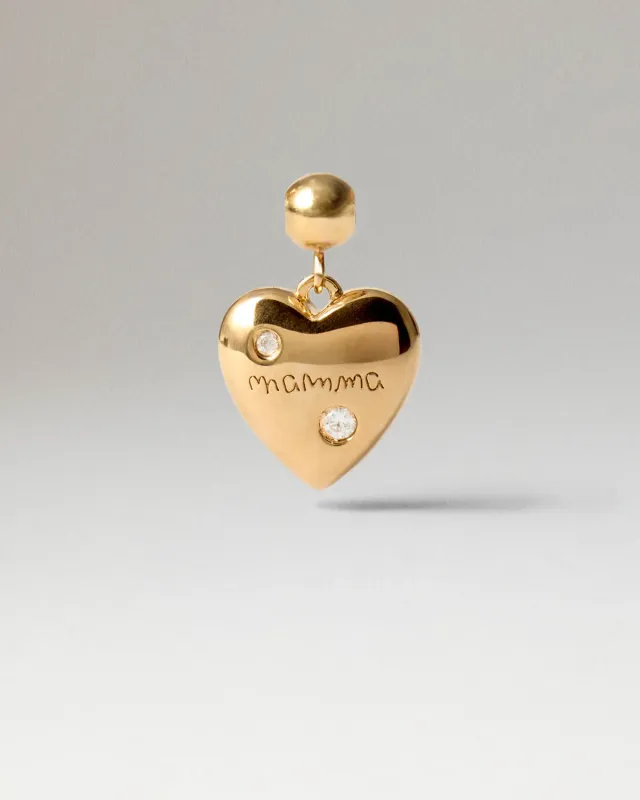 PDPAOLA Forever Mamma charm doré zircone blanche