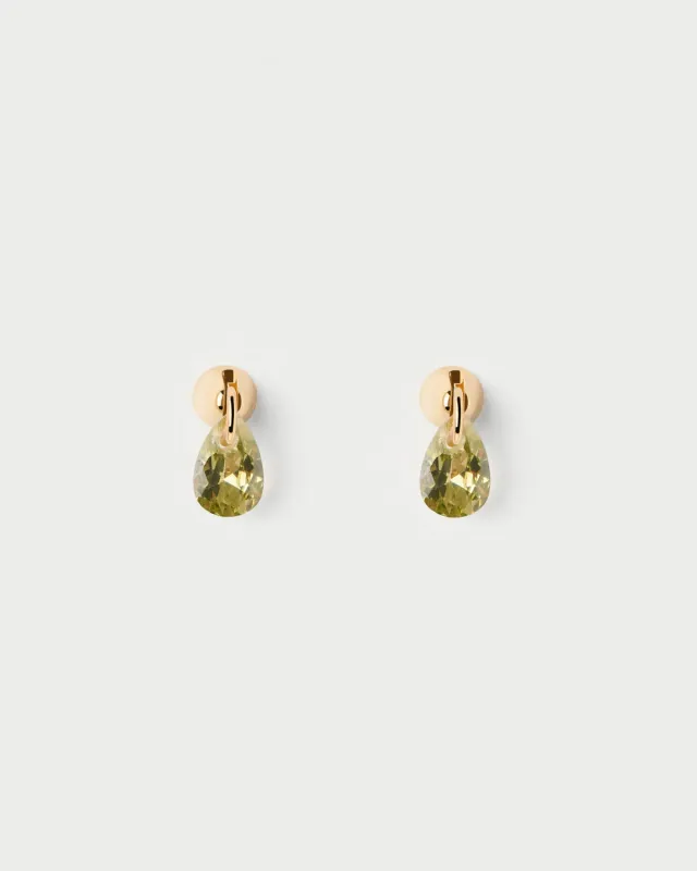 PDPAOLA Lily mono boucle d'oreille zirconia verte