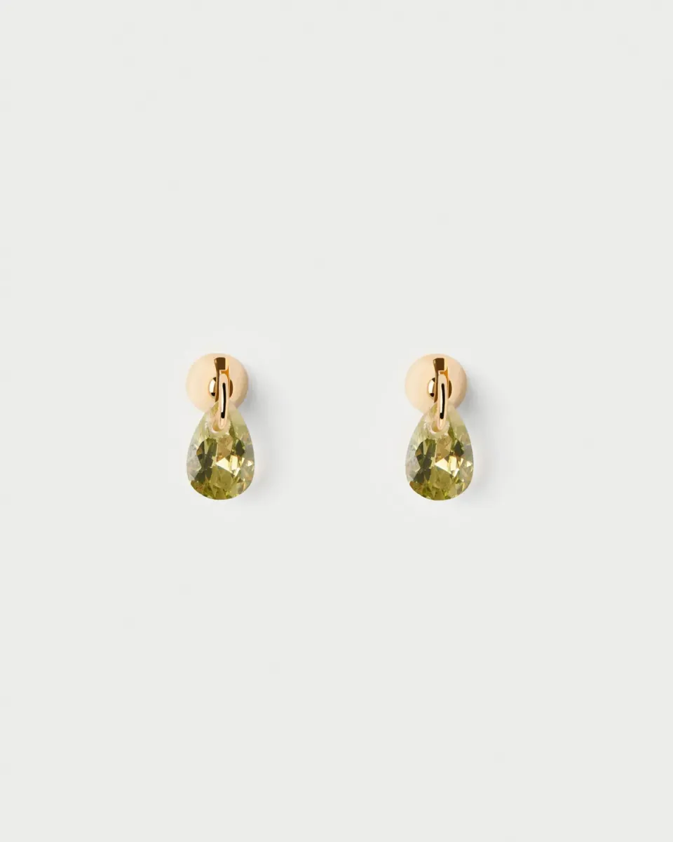PDPAOLA Lily mono boucle d'oreille zirconia verte